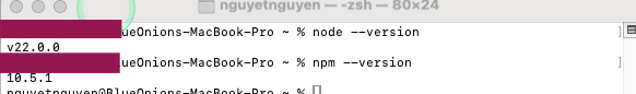 TopTest.vn Node Version Check mac