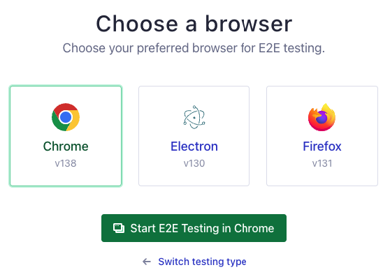 Cypress Automation Browser Selection